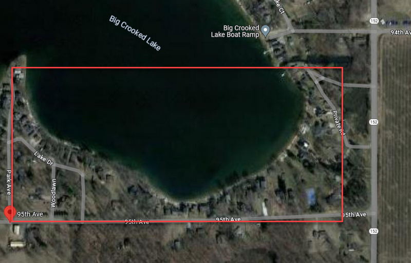 Maplewood Resort (Smallbones Resort) - Aerial Map Indicating General Location (newer photo)